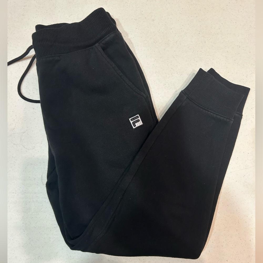 (S) Black FILA Jogger Sweatpants